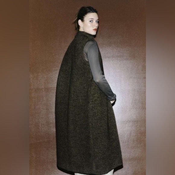 Zara Vest With Manteco Wool ZW Collection Size S - Picture 6 of 12